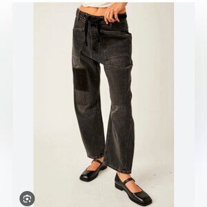 Free People Moxie Barrel Jean Black size 26
